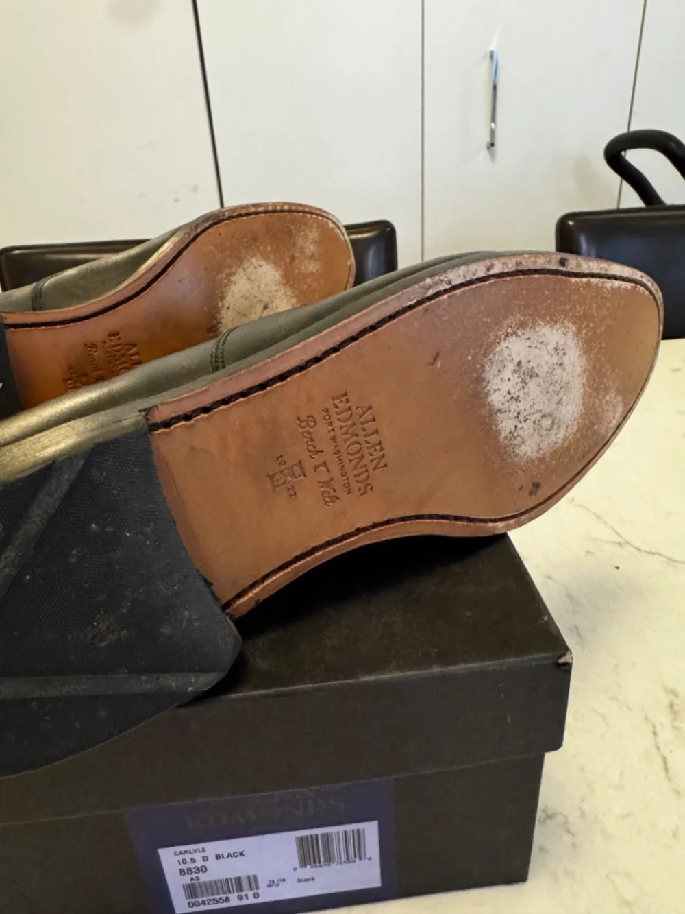 Allen Edmunds Carlyle Black 10.5 D Worn Once